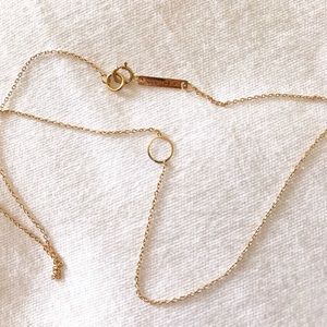Zoe Chicco tiny circle necklace in 14K gold